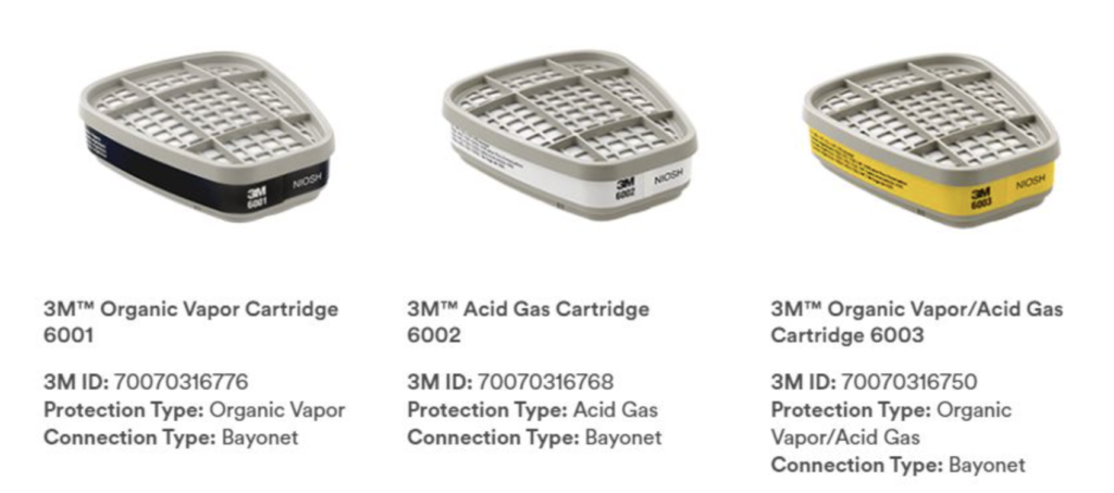 3M™ Organic Vapor Cartridge 6001